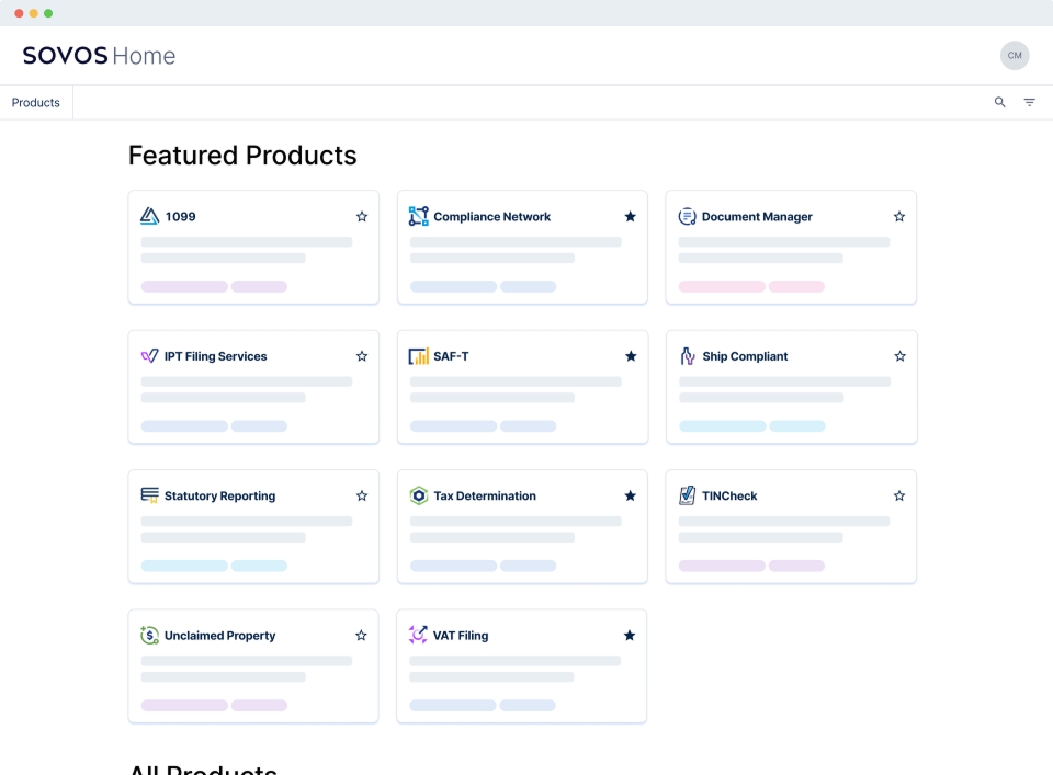 Sovos Home - Featured Products Grid