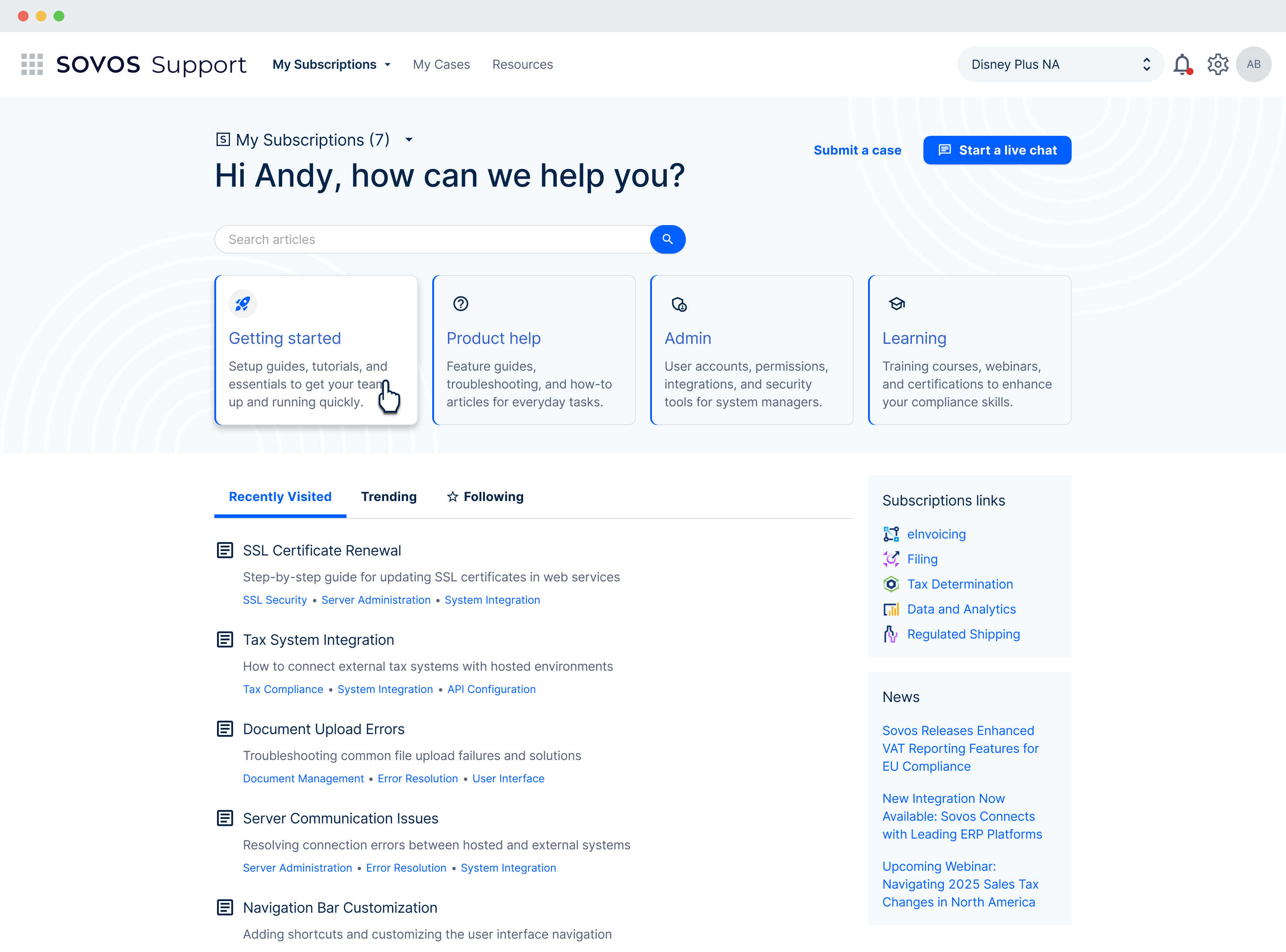 Sovos Support Phase 2
